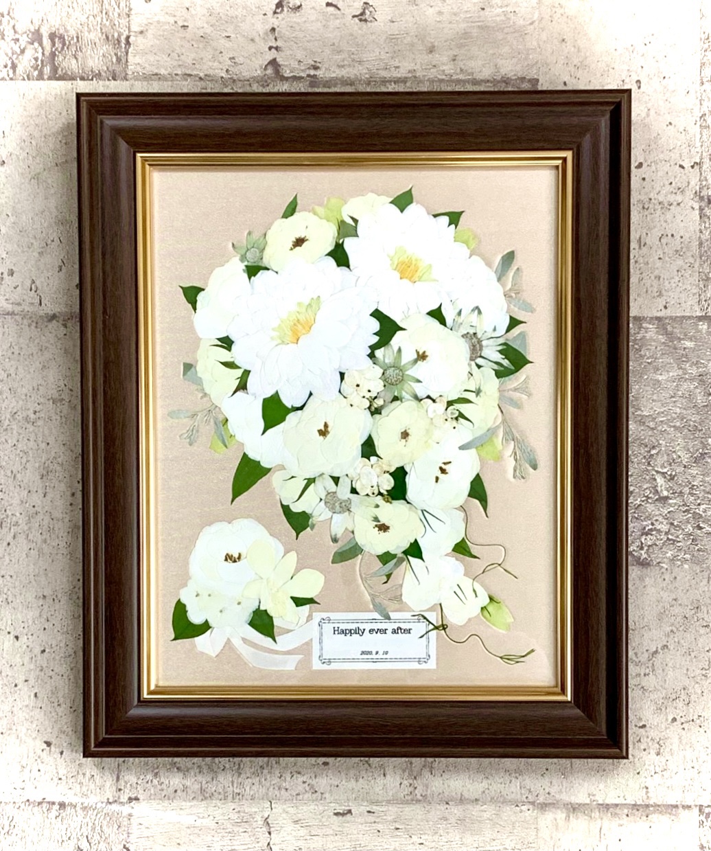 アクリル画白いダリア