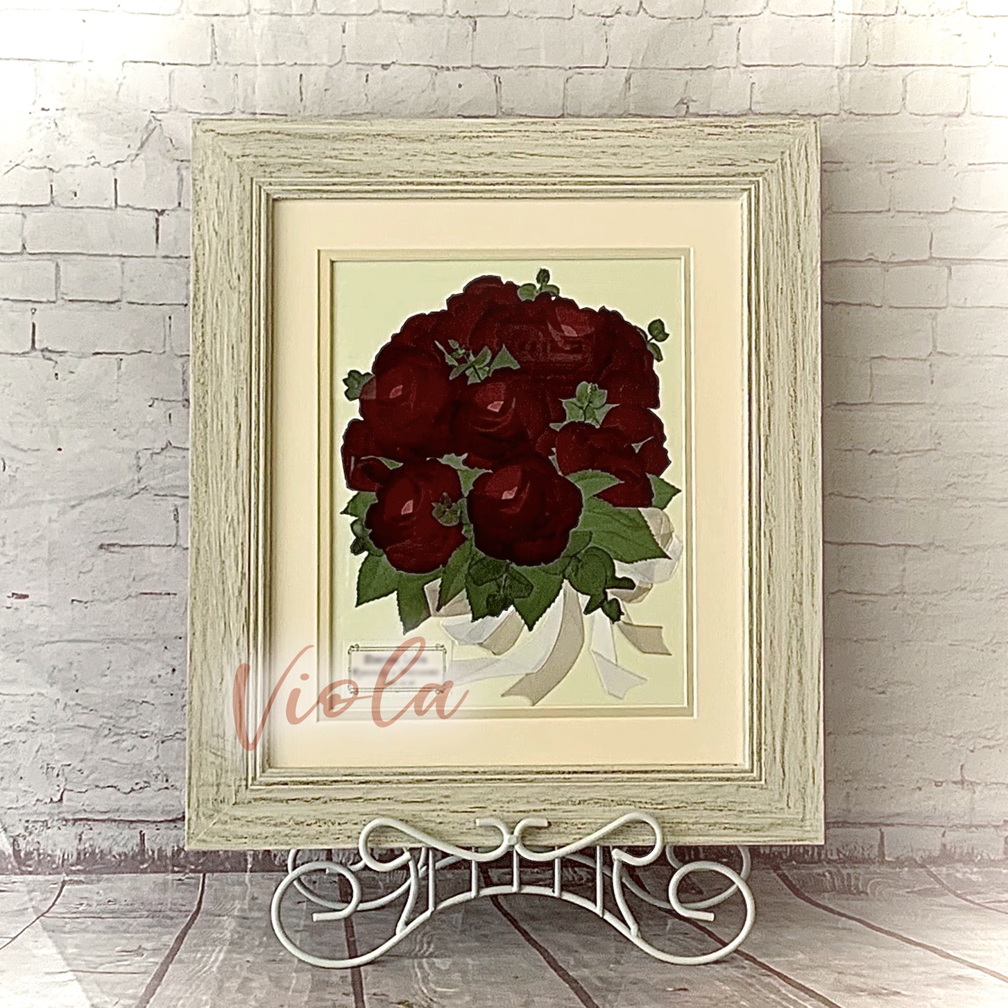 赤バラ11輪のブーケ💐 - 押し花あとりえViola